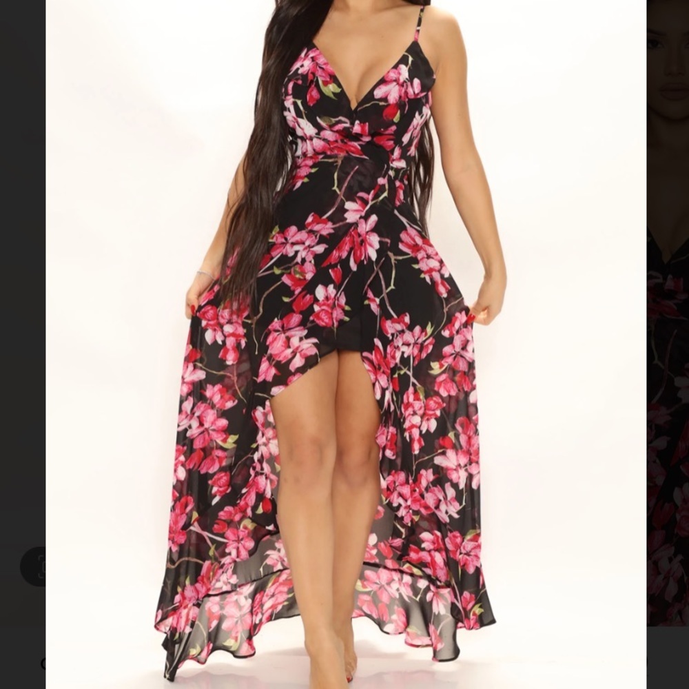 Fashion Nova Grow Matter What Floral Spaghetti Dress Size 1X